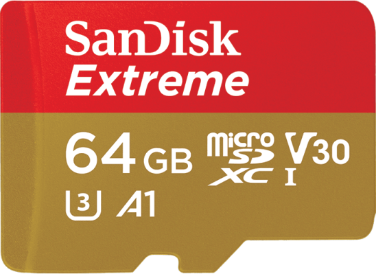 microSD 64GB SanDisk Extreme PRO 200/90 MB/s +А
