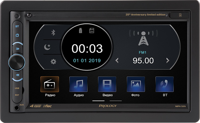 2DIN Prology MPV-320 мон.6.9" вход ПДУ/USB/BT